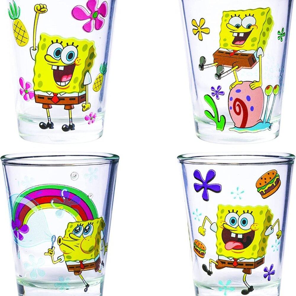 Spongebob Squarepants Shotglass 4pc Glass Set